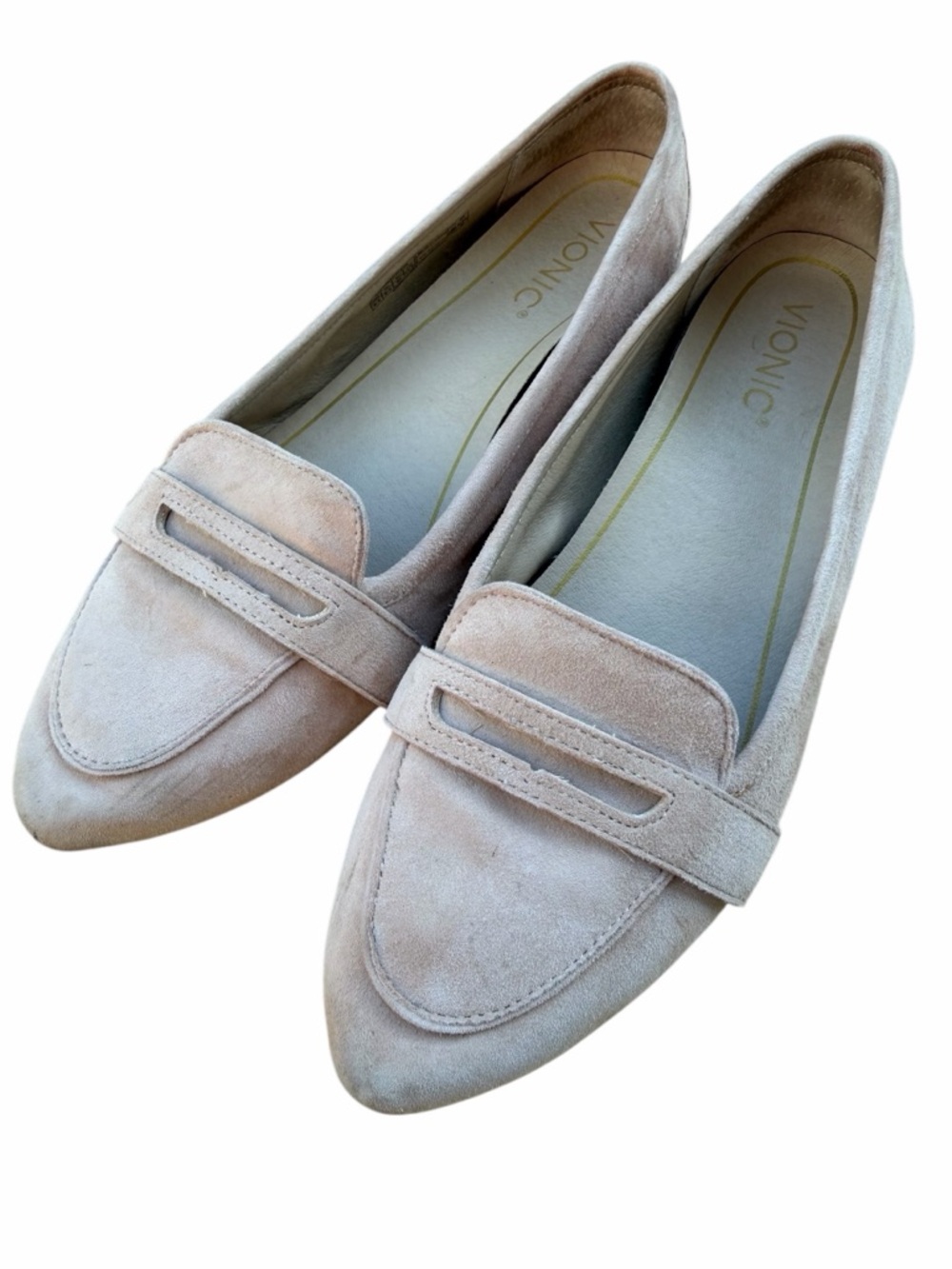 Vionic Savannah Suede Loafers Pointed Toe Comfort Flats 8.5